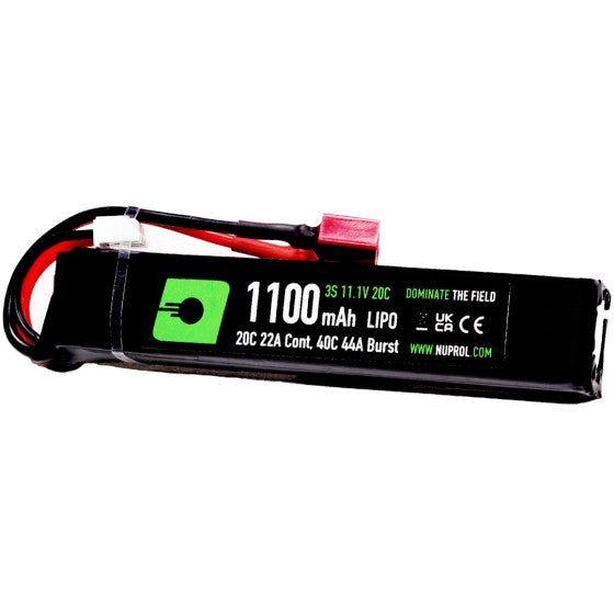 Nuprol 1100mAh 11.1V 20C LiPo Stick Battery with Deans Connector