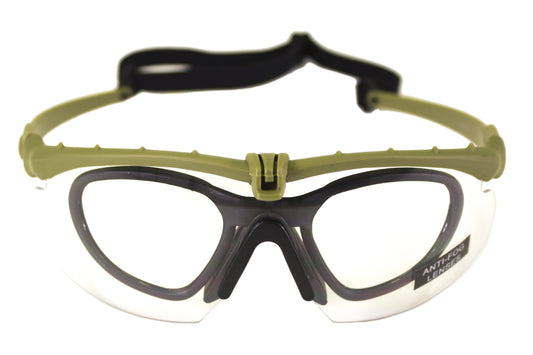 Nuprol Eye Protection Battle Pro's - Green Frame and Clear Lense with Insert