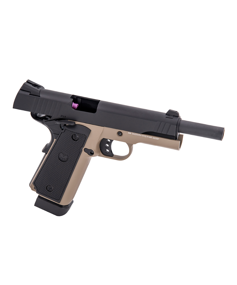 Raven R14 GBB Airsoft Pistol (Black|Tan)