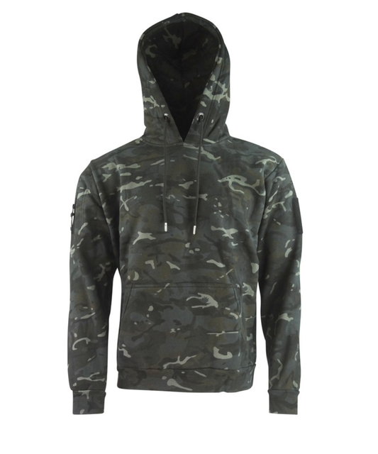 Kombat Tactical – Tactical Hoodie – BTP Black Front hood up