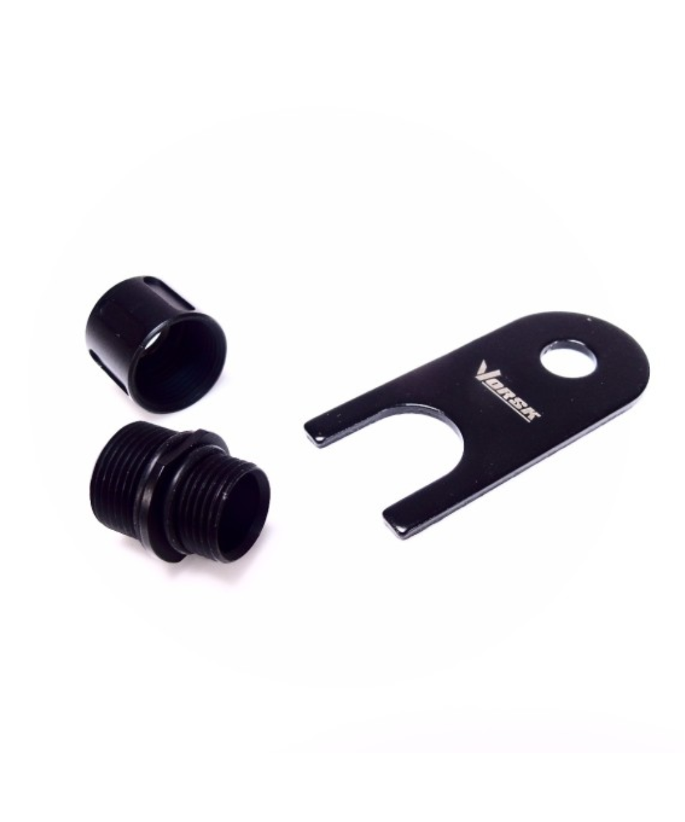 Vorsk Thread Adapter – 12mm CW to 14mm CCW Black