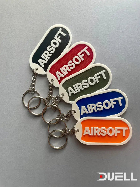 Airsoft Keyring - Keychain 3D Printed Multi Colours Small Gift Under 5 Pounds Christmas Gift