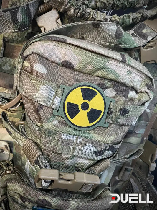 Tactical Molle Tag/Patch - Nuclear Hazard Symbol Available In 4 Colours Tag