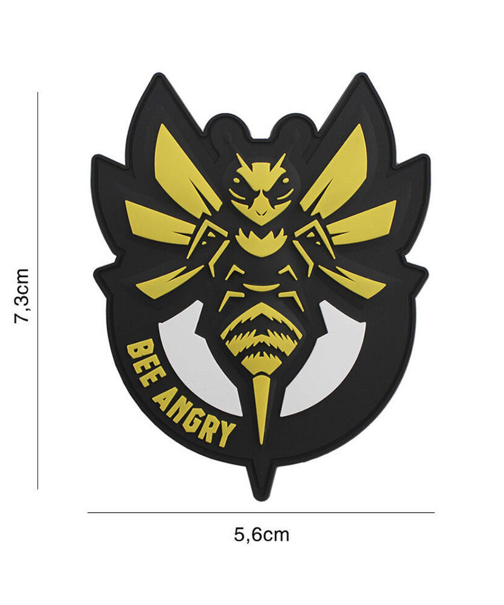 101 Bee Angry 3D PVC Patch - Yellow