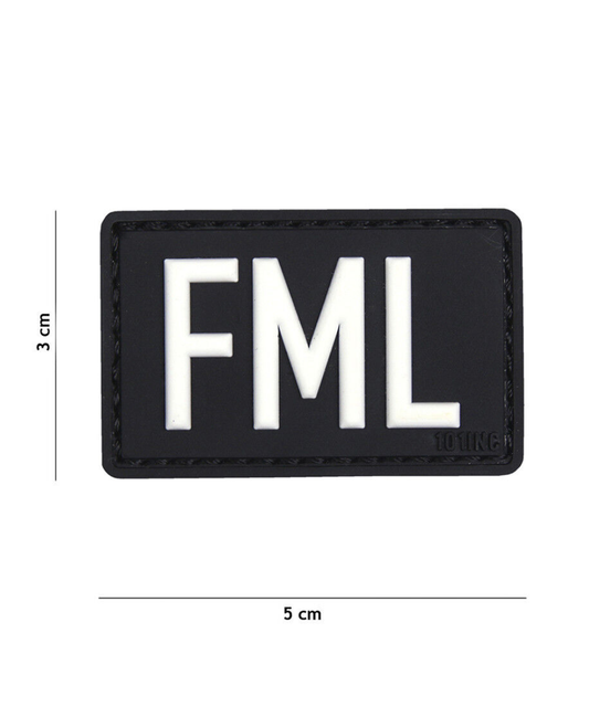 101 FML 3D PVC Patch - Black