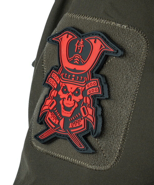 101 Samurai Skull 3D PVC Patch - Red