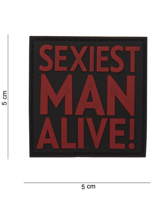 101 Sexiest Man Alive 3D PVC Patch - Red