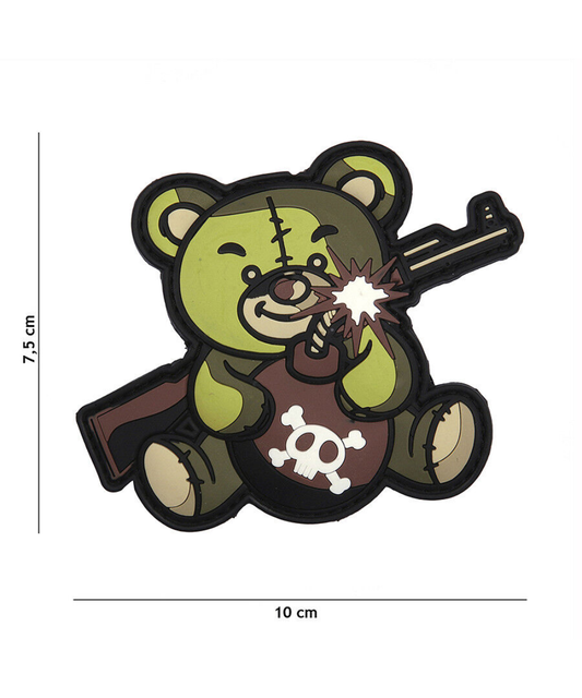 101 Terror Teddy 3D PVC Patch - Green