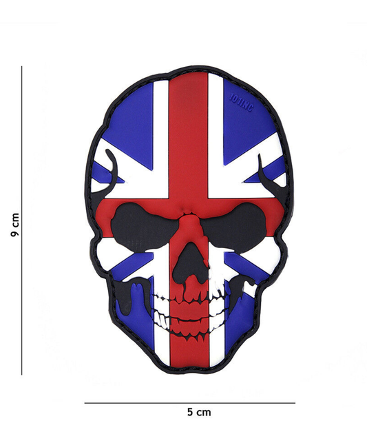 BZ Tactical 101 United Kingdom Flag Skull Patch