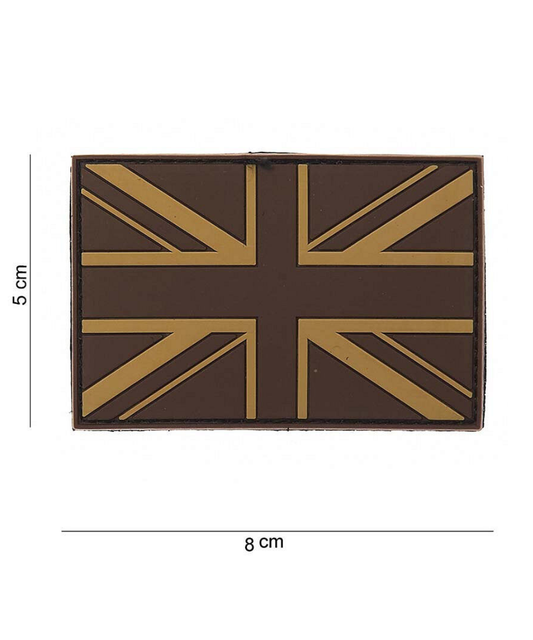 101 Union Jack UK Flag 3D PVC Patch - Desert