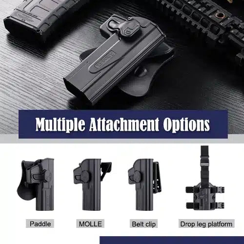 Amomax Left Handed Holster (Black) Fits Glock