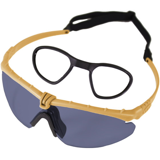 Nuprol Battle Pro's Protective Eyewear (With Insert) (Smoked-Tan)