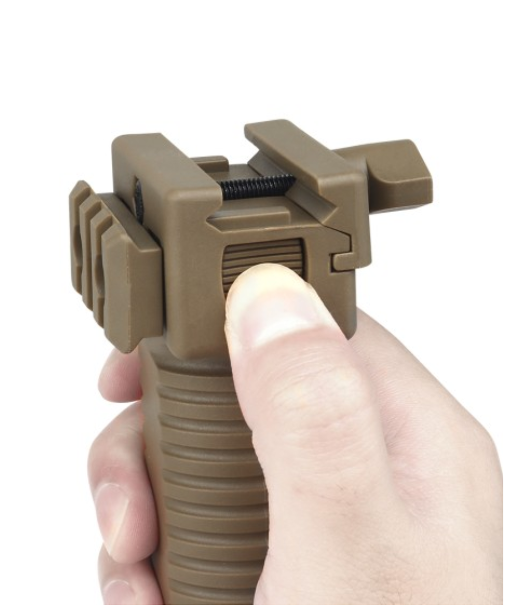 Bipod_Foregrip_inc_Side_Rail_v2_Tan_In_a_hand