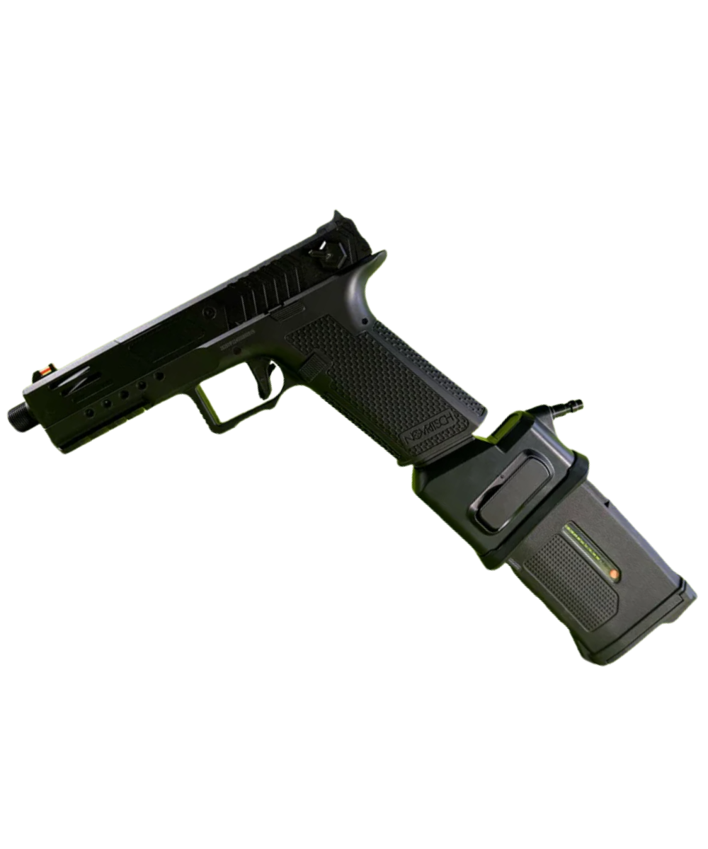 AirTac GLK / AAP-01 to M4 HPA Adapter – Injection Moulded attached to weapon