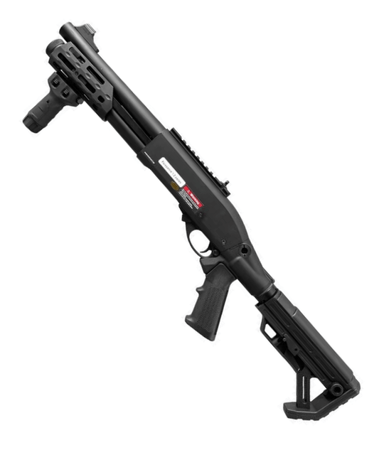 Golden Eagle M870 M-Lok Tri-Shot Gas Pump Action Shotgun (Short - Foregrip - Black - SAV020-M-LOK))