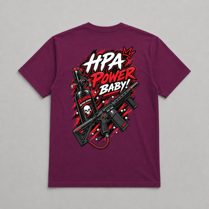 HPA Power Baby Dead Rag Airsoft T Shirt Maroon
