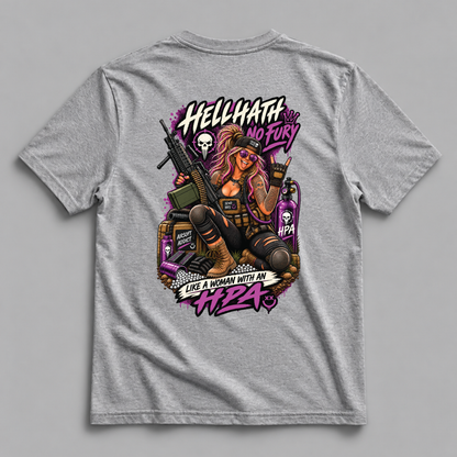 Hell Hath No Fury Dead Rag Airsoft T Shirt Grey