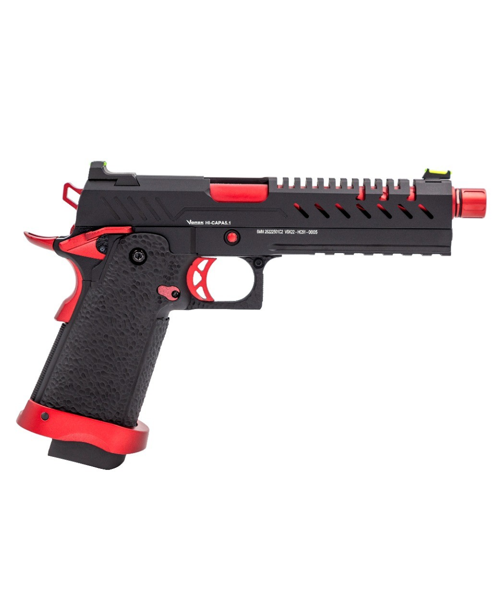 Vorsk Hi-Capa 5.1 GBB Pistol (Black) (Red Match)