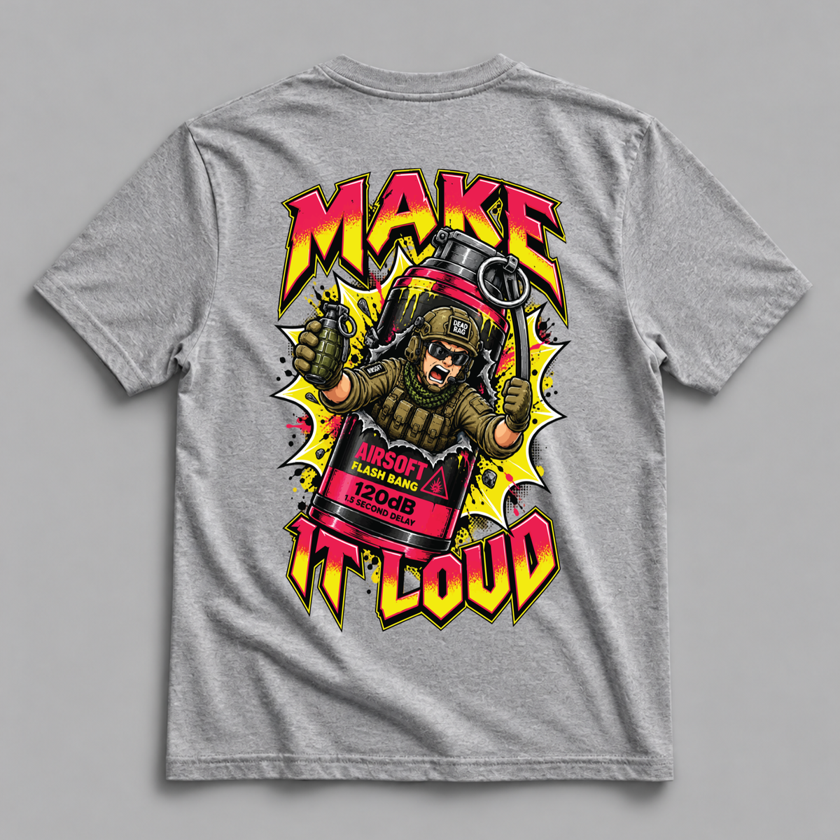 Make It Loud Airsoft T-Shirt Grey