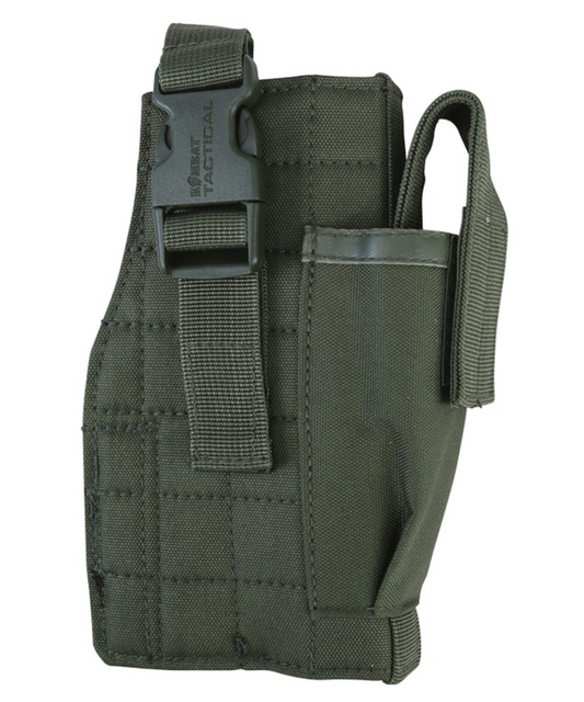 MolleGunHolsterwithMagPouch_OliveFront
