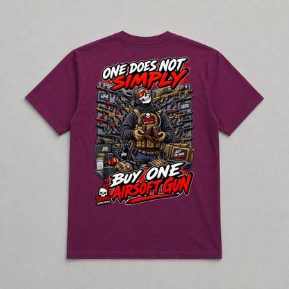 One Does Not Simply Buy One Airsoft Gun Dead Rag Airsoft T Shirt Maroon