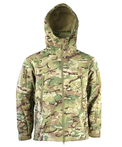 PATRIOTTacticalSoftShellJacket_BTPfrontViewhoodup