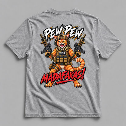 Pew Pew Madafakas Dead Rag Airsoft T Shirt Grey
