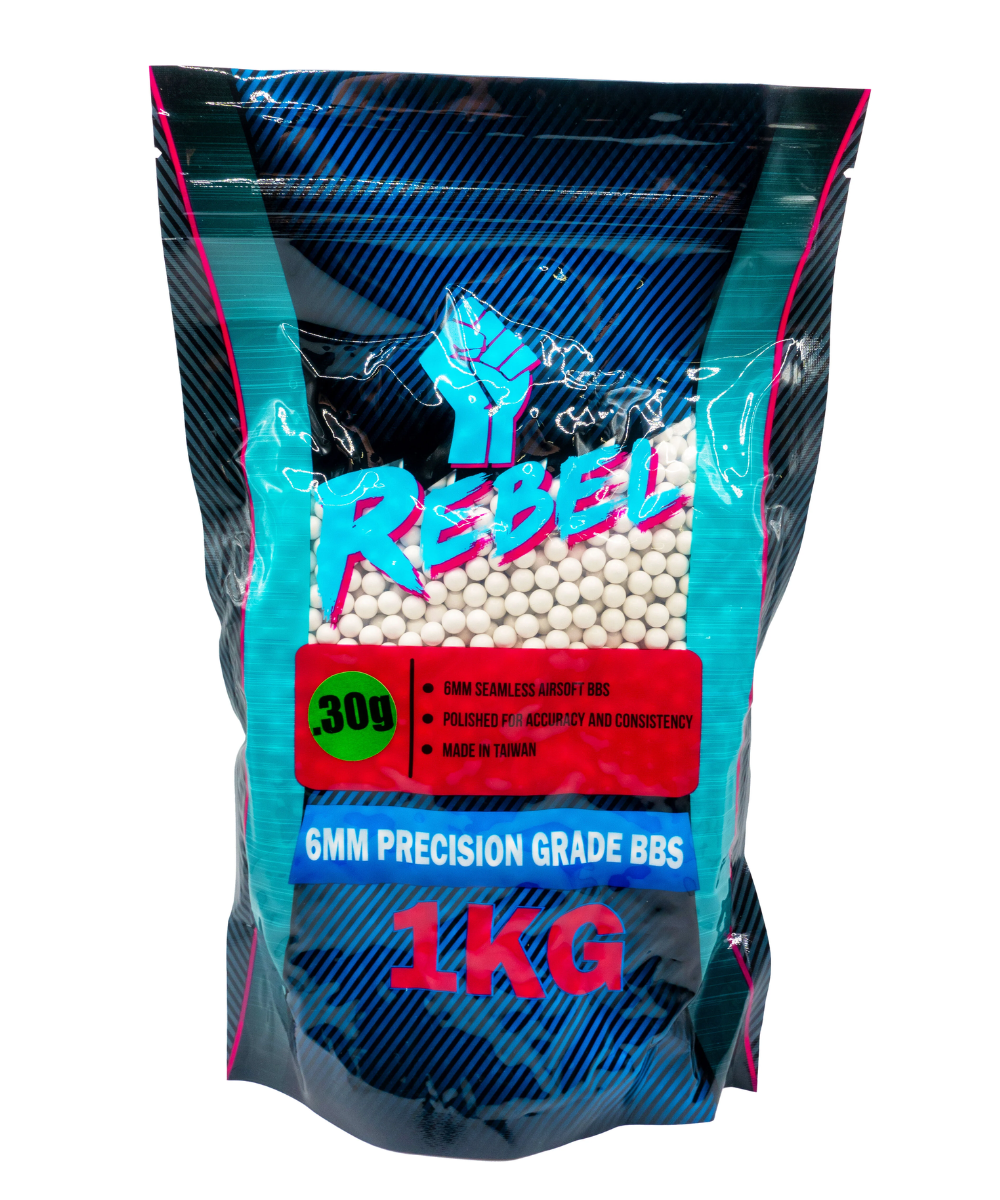 Rebel Precision 6mm BBs 1kg Bag – 0.30g