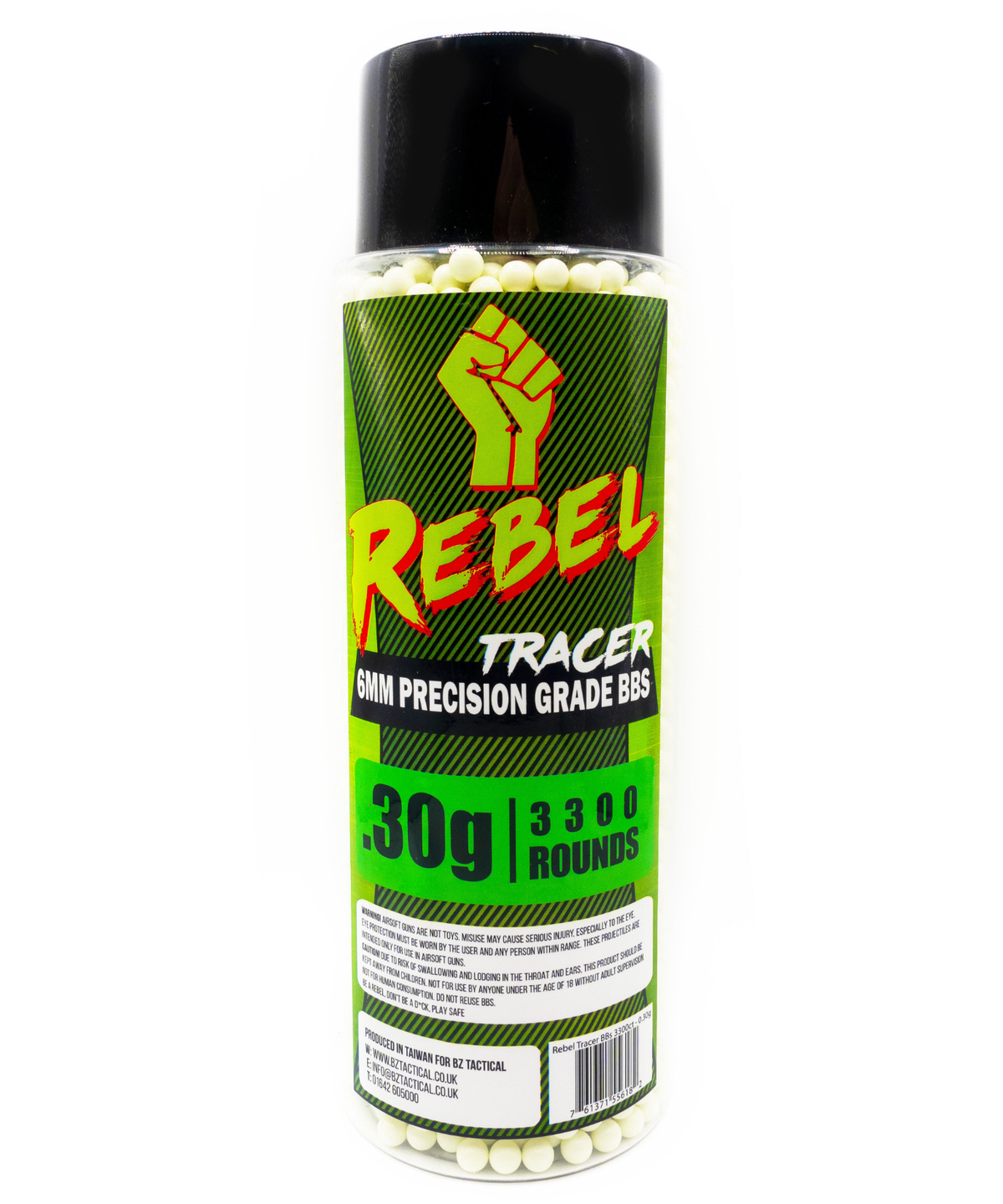Rebel Precision 6mm Tracer BBs 3300ct Bottle – 0.3g