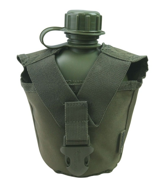 WaterBottleOlive-FrontView