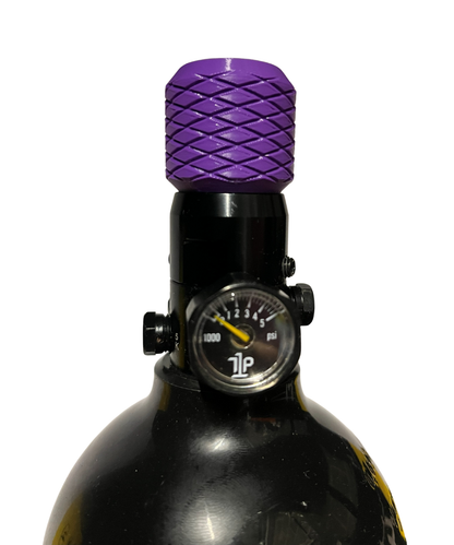 bottle thread protector purple on bottle