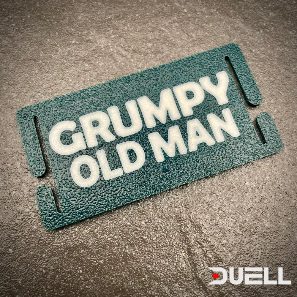 Tactical Molle Tag/Patch - Grumpy Old Man Airsoft Forest Green Tag
